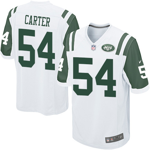 Men's Game Bruce Carter Nike Jersey White Road - #54 NFL New York Jets